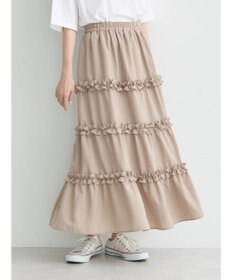 earth music&ecology ミニフリルボリュームスカート