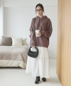 WEGO 【ユニセックス着用ITEM/裏起毛】リラックスフィットスウェットプルパーカー