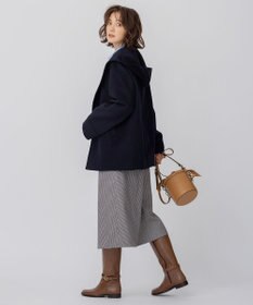 23区 【CLASSY.1月号掲載】ウールカシミヤビーバー フード付き ショートコート