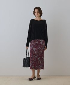 GRACE CONTINENTAL ラメペイズリージャガードスカート