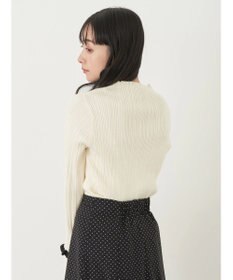 earth music&ecology 配色フリルニットプルオーバー