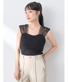 earth music&ecology チュールドッキングカップ付キャミソール