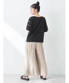 earth music&ecology フレア袖レースプルオーバー