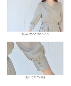 Tiaclasse L 【洗える】スタイルアップも叶うヴィンテージサテンワンピース