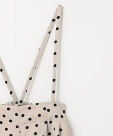 ANY KIDS 麻ライク ドット柄 ガウチョ