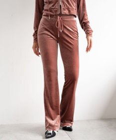 WEGO 【SETUP対応ITEM】ハイウエストベロアパンツ