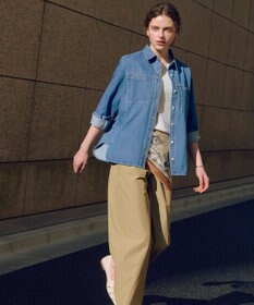 J.PRESS LADIES L コットンリネン 7oz デニム シャツ