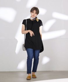 Tiaclasse L 【洗える】ボリュームフレンチカットソーチュニック