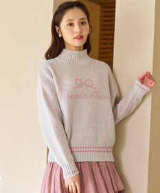 Feroux レタードハイネック プルオーバー アイボリー系