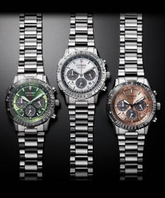 CITIZEN 【40mmケース クロノグラフ】電池交換不要 航空計算尺機能搭載モデル CA4664-60X