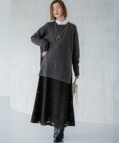 23区 【GOLD LABEL】チュールヘアリーエンブロイダリー スカート