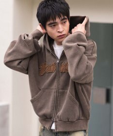 WEGO 【ユニセックス着用ITEM/MLサイズ展開】ショートグラフィックZIPパーカー