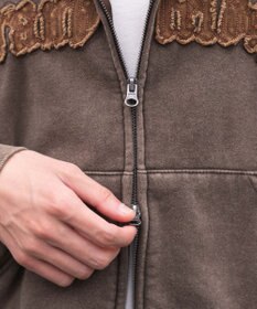 WEGO 【ユニセックス着用ITEM/MLサイズ展開】ショートグラフィックZIPパーカー