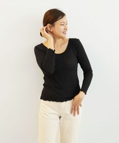 TOQUE 〈大草直子さんアドバイザー〉ベビーアルパカ×シルク ２WAYリブトップス