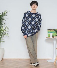 WEGO モヘアライク総柄BIGプルオーバー