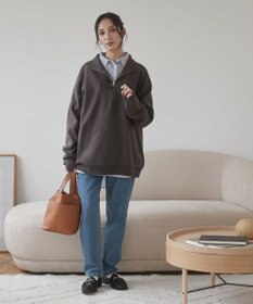 WEGO 【ユニセックス着用ITEM】ミラノリブハーフジッププルオーバー