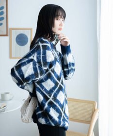 WEGO モヘアライク総柄BIGプルオーバー
