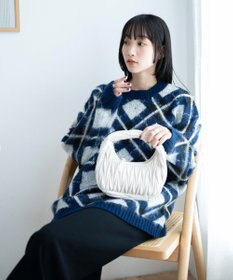 WEGO モヘアライク総柄BIGプルオーバー