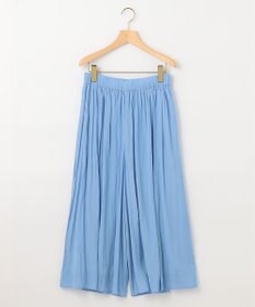 組曲 【新色追加・ウエスト調整可】ギャザーライトデシン パンツ