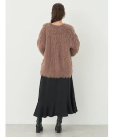 earth music&ecology 起毛リボンニットカーディガン