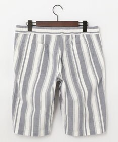 JOSEPH ABBOUD MOUNTAIN 【SPACE／UNISEX】JOE COTTONワイドストライプ ハーフパンツ