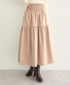 earth music&ecology ウエストシャーリングティアードスカート