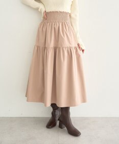 earth music&ecology ウエストシャーリングティアードスカート