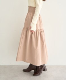 earth music&ecology ウエストシャーリングティアードスカート