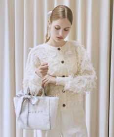 Maison de FLEUR スカーフ付きボア2WayMトートバッグ