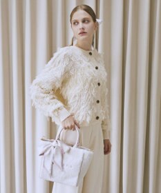 Maison de FLEUR スカーフ付きボア2WayMトートバッグ