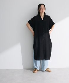 Green Parks 半袖シアーシャツワンピース