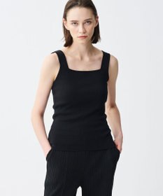 uncrave リネンニット スクエアタンクトップ ブラック