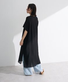 Green Parks 半袖シアーシャツワンピース