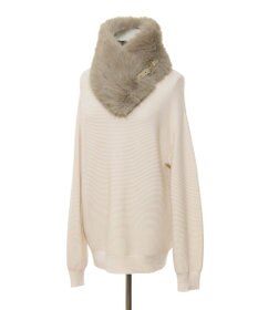 MOONBAT 【WEB限定】FURLA ベルト付きリッチフェイクファーマフラー