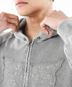 WEGO パウダーブリーチスタッズZIPパーカー