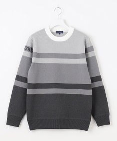 23区GOLF 【MEN】【洗える】カラーブロック 裏付き ニット