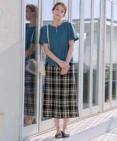 Tiaclasse 【洗える】ブラウス見えフレアスリーブカットソー