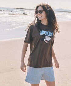 OP／FILA 【Ocean Pacific】ミッキー/水陸両用オーバーサイズTシャツ/レディース