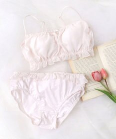 WEGO 【ブラトップ＆ショーツセット】Liliane　Ciel　シフォンフリル