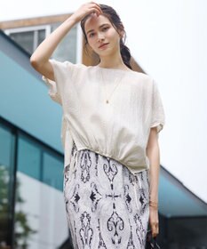 23区 【SLOW/一部店舗限定】ナチュラルピケワッシャー ブラウス