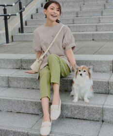 Tiaclasse 【UVケア・接触冷感】“あまラク” ボリュームパフスリーブカットソーチュニック