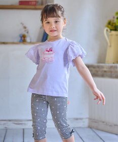 ANY KIDS 袖レース ケーキプリント Tシャツ