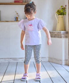 ANY KIDS 袖レース ケーキプリント Tシャツ