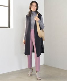 UNFILO 【吸湿発熱】リブ タートルネック ニット