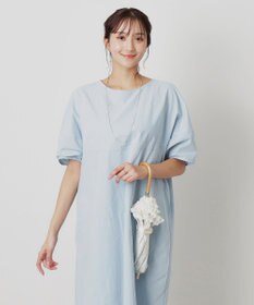 MOONBAT 【晴雨兼用日傘】LANVIN en Bleu (ランバン オン ブルー) 折りたたみ日傘 ドビーフリル 遮光 遮熱 UV