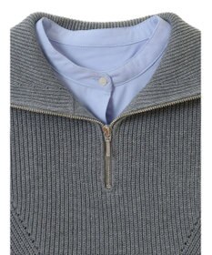 earth music&ecology ＳＥＴ　Ｚｉｐニットベスト＋ブラウス