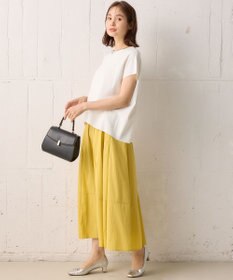 組曲 【洗える・後ろゴム】ナイロンリヨセルタフタ フレアスカート