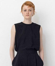 NAVE 【ReNAVE・洗える/撥水加工/接触冷感/UVケア/セットアップ】ナイロンタスラン ノースリブラウス