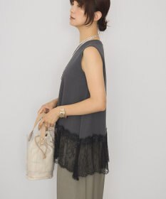 AMERICAN HOLIC 裾レースノースリーブプルオーバー