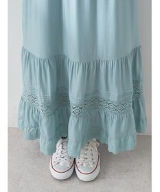 earth music&ecology レースティアードスカート